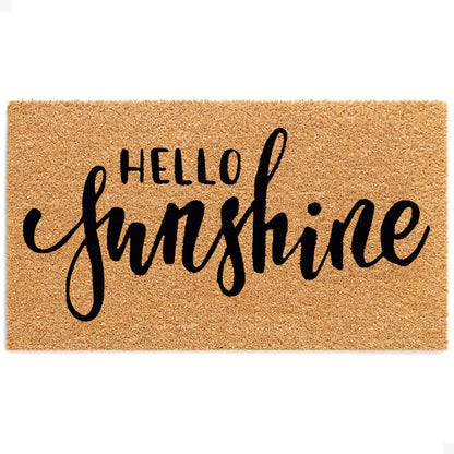 Hello Sunshine Natural Coir Doormat