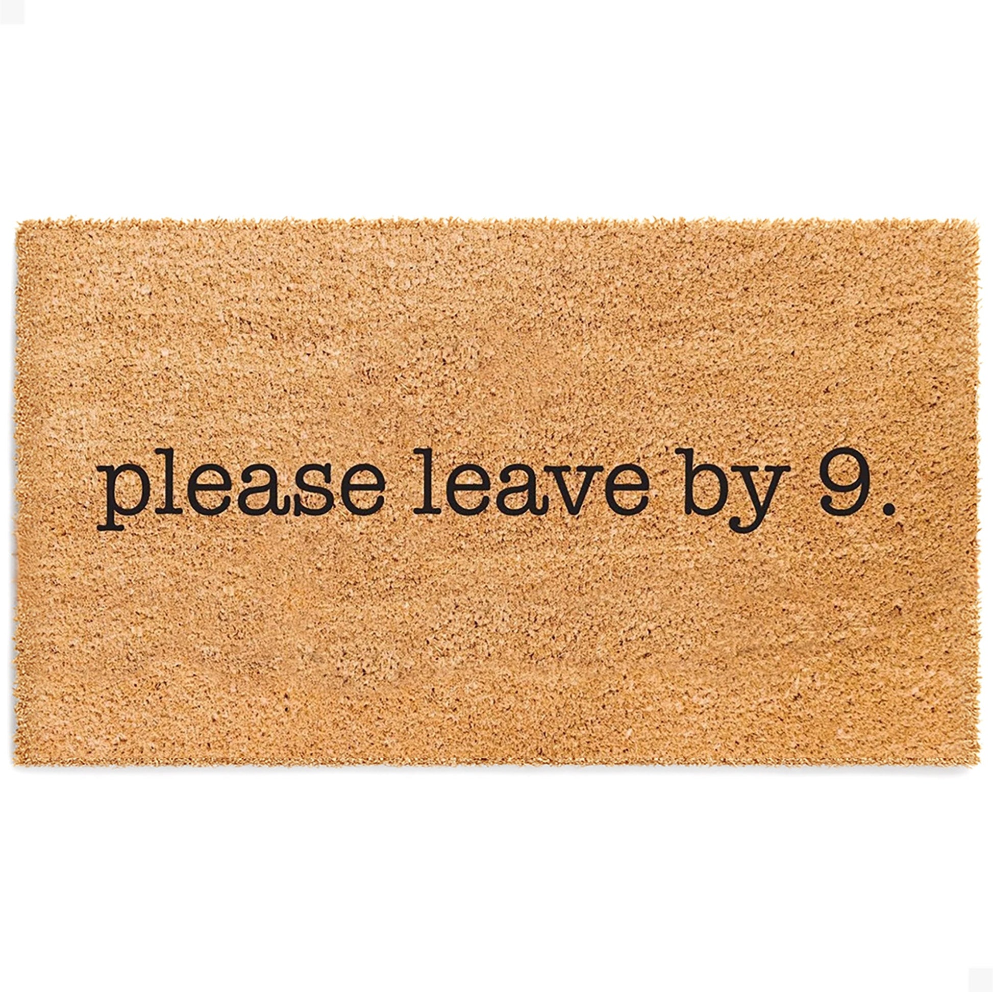 Goodbye at 9 Natural Coir Doormat