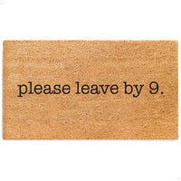 Goodbye at 9 Natural Coir Doormat