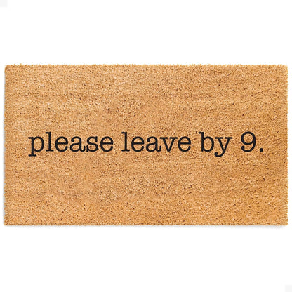 Goodbye at 9 Natural Coir Doormat