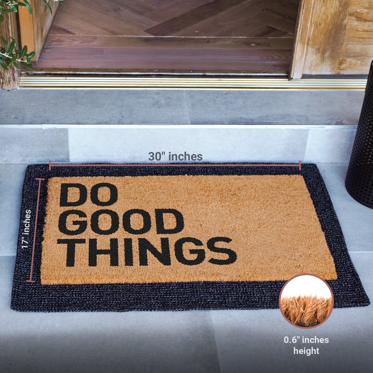 Do Good Things Natural Coir Doormat - 17x30