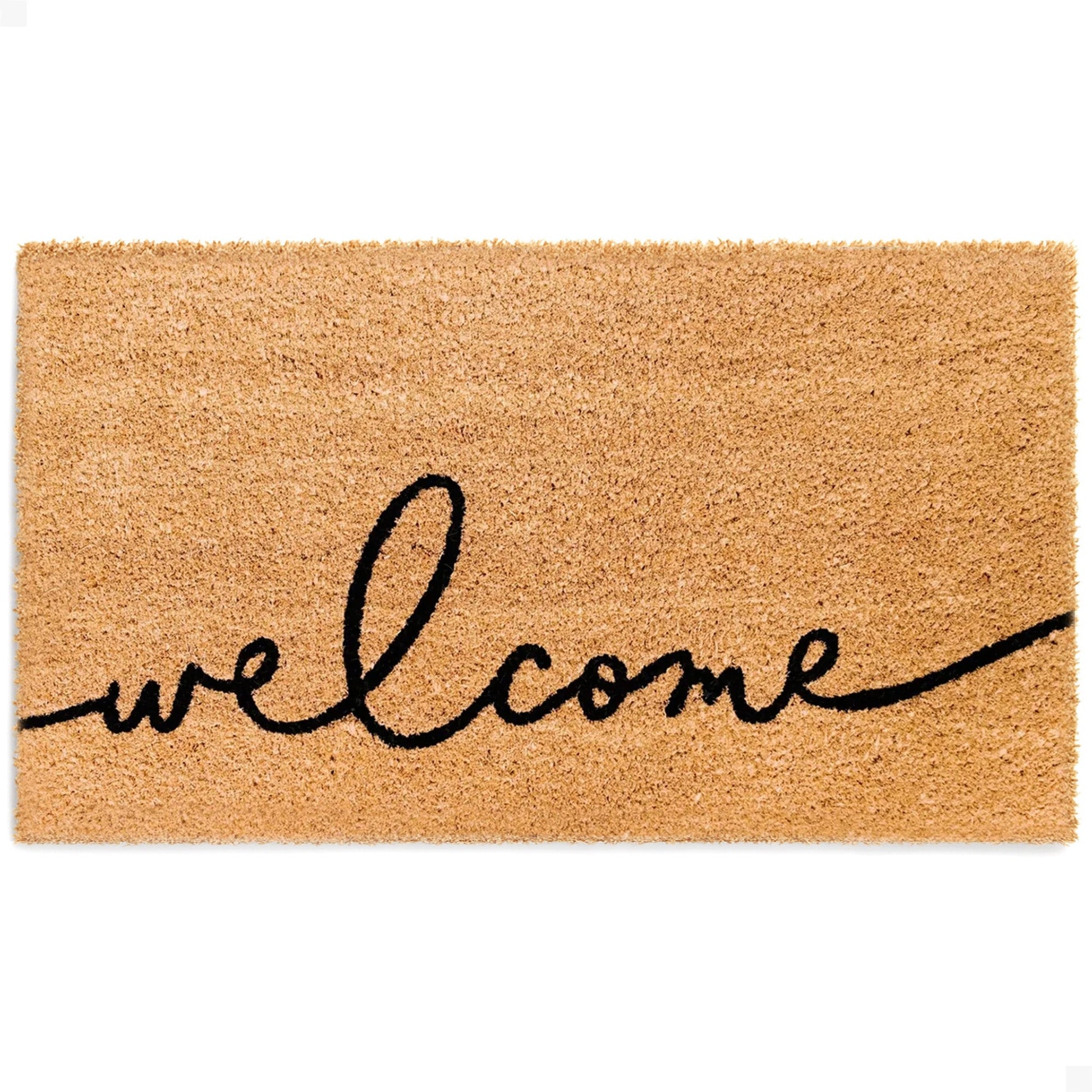 Warm Greeting Natural Coir Doormat