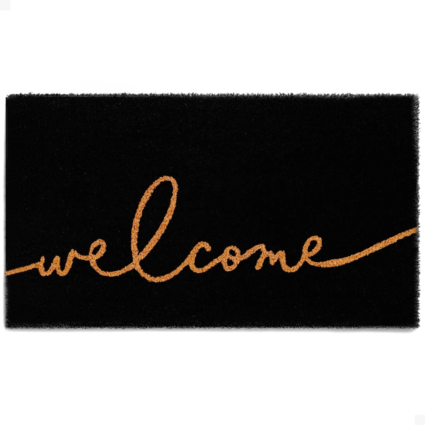 Nocturnal Greeting Natural Coir Doormat - 17x30