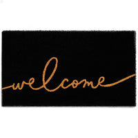 Nocturnal Greeting Natural Coir Doormat - 17x30