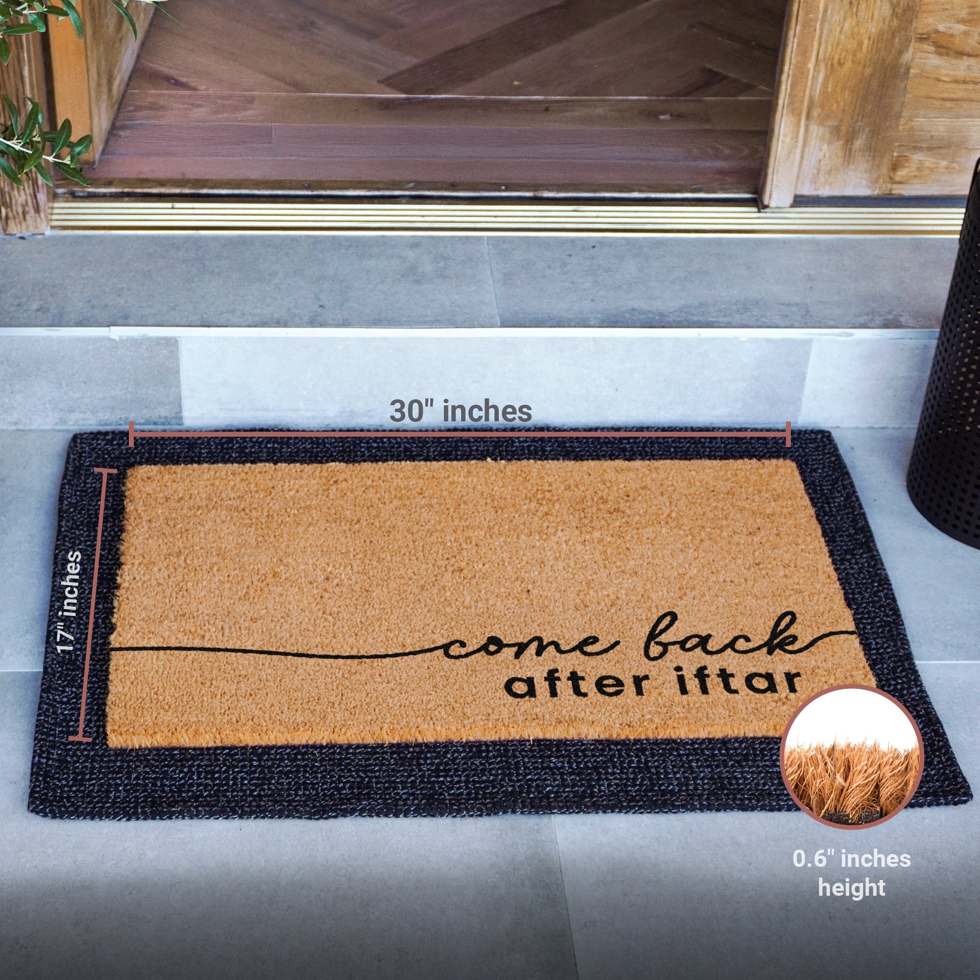 Come Back After Iftar Natural Coir Doormat - 17x30