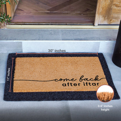Come Back After Iftar Natural Coir Doormat - 17x30