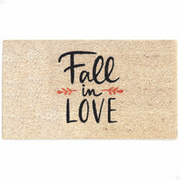 Fall in Love Natural Coir Doormat detail view | thoughtfully crafted to welcome you home.