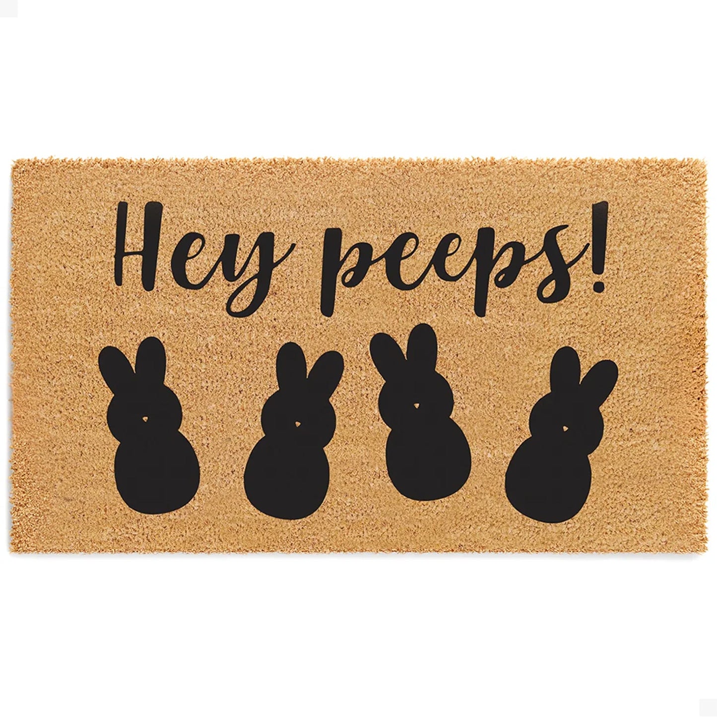 Hey Peeps Natural Coir Doormat - 17x30