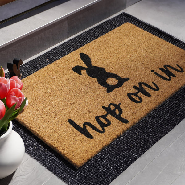 Hop On In Natural Coir Doormat - 17x30