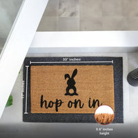 Hop On In Natural Coir Doormat - 17x30