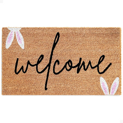 Easter Greetings Natural Coir Doormat - 17x30