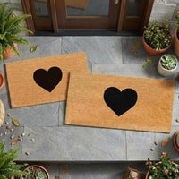 Bold Heart Natural Coir Doormat - 17x30