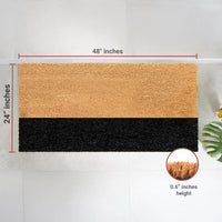 Sleek Horizon Natural Coir Doormat - 24x48