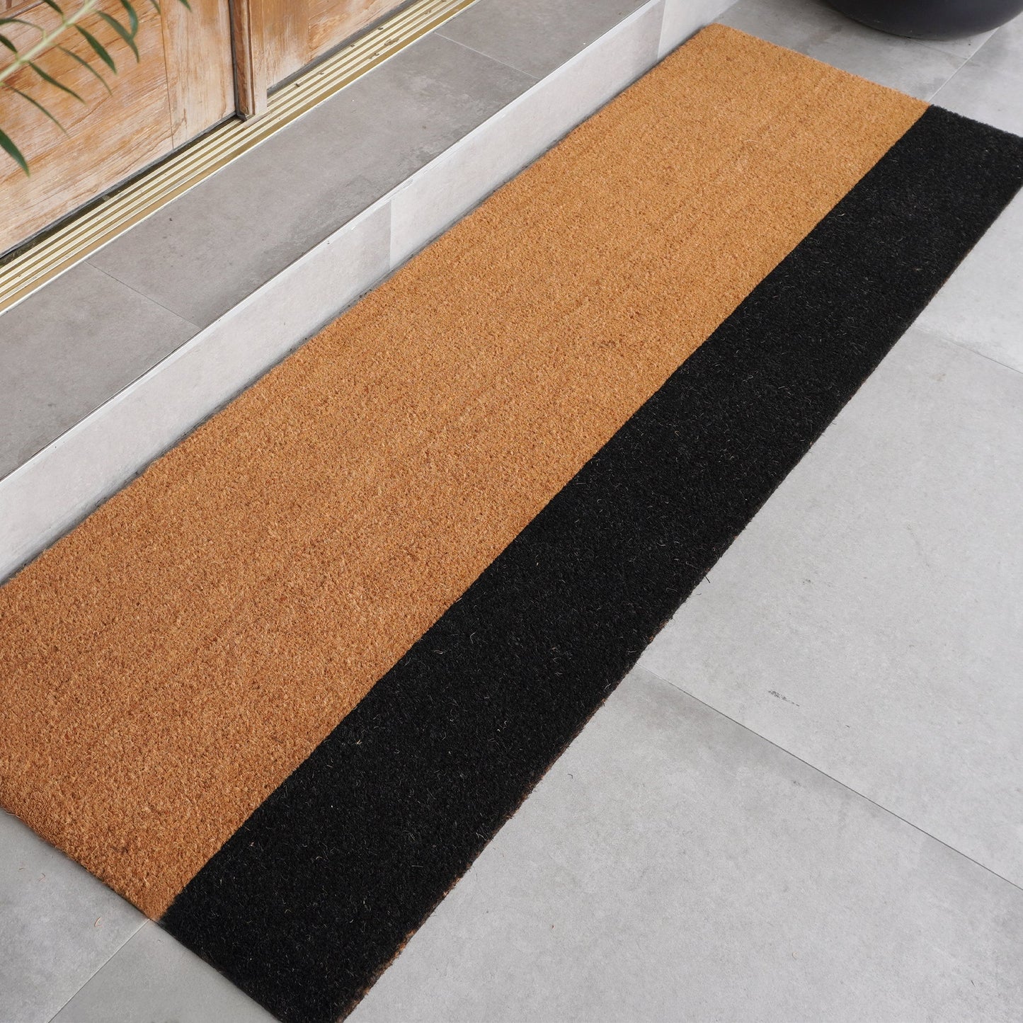 Sleek Horizon Natural Coir Doormat - 24x72