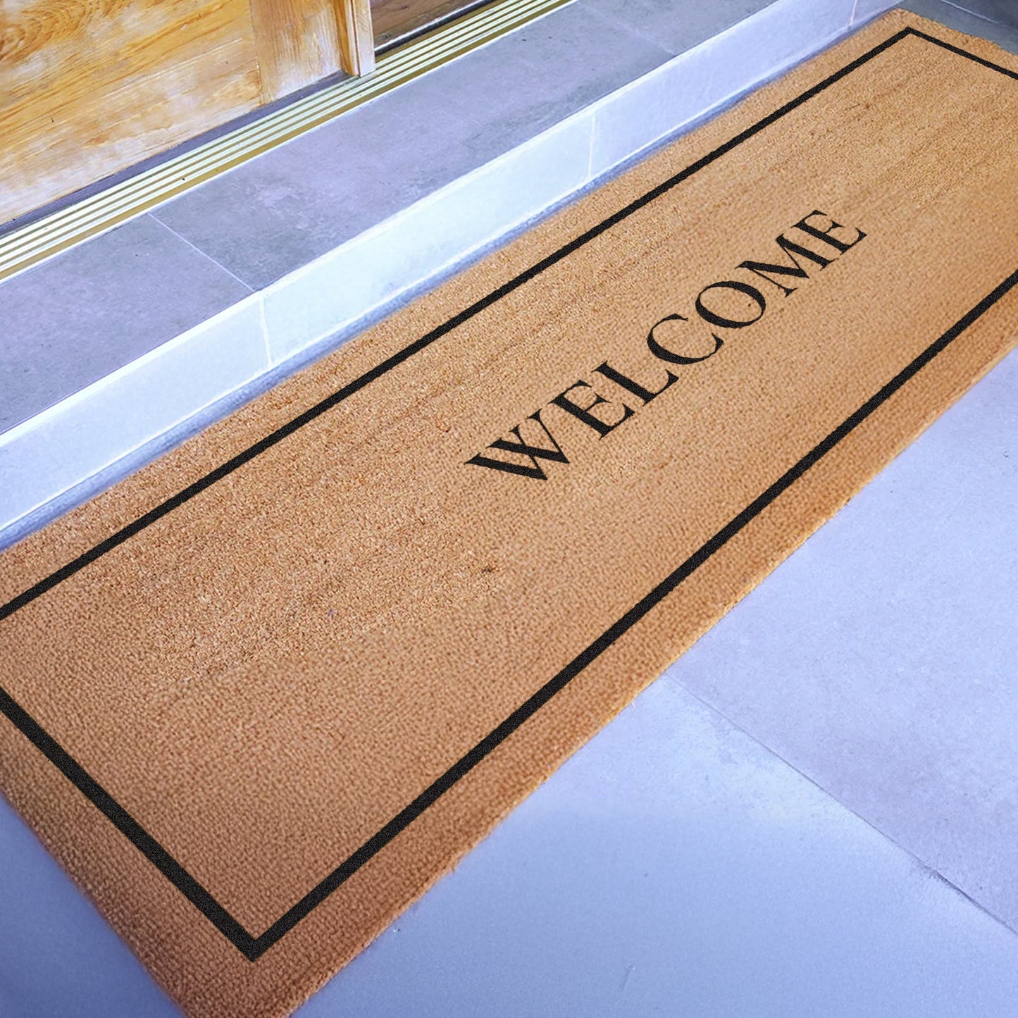 Classic Welcome Natural Coir Doormat - 24x72
