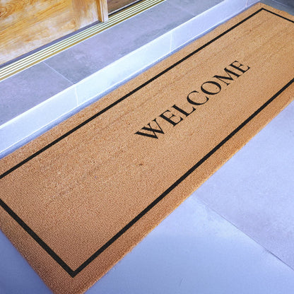 Classic Welcome Natural Coir Doormat - 24x72