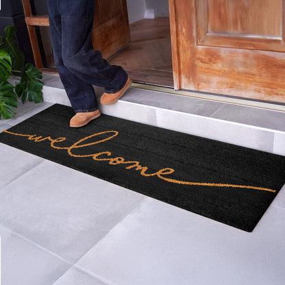 Nocturnal Greeting Natural Coir Doormat - 24x72