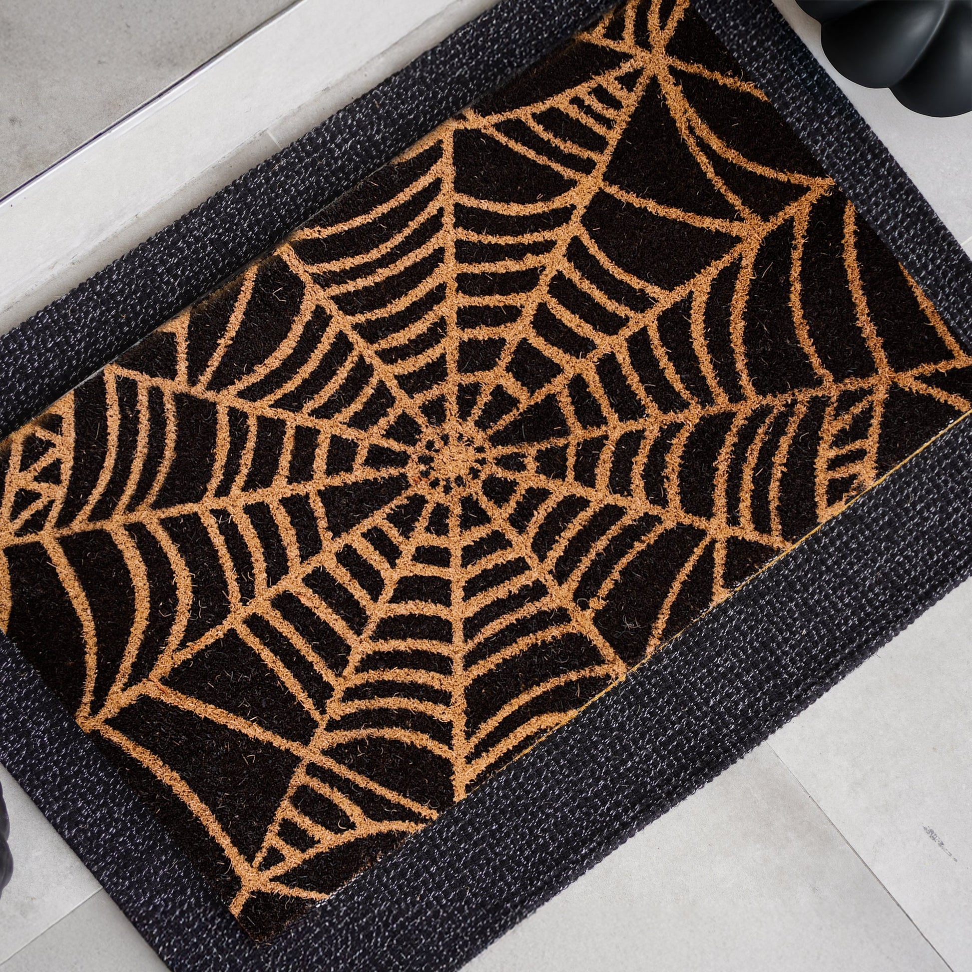 Stuck in Web Natural Coir Doormat