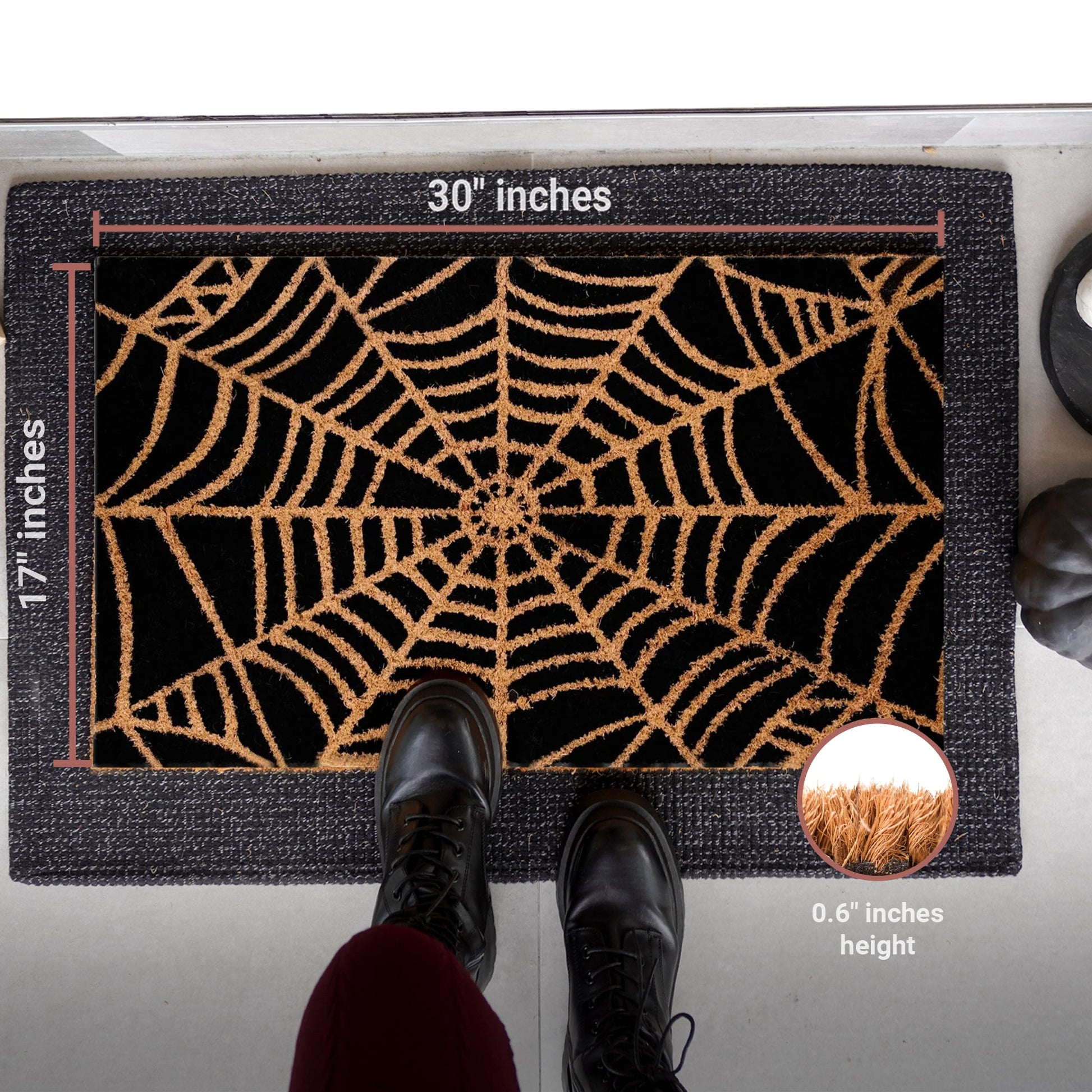 Stuck in Web Natural Coir Doormat