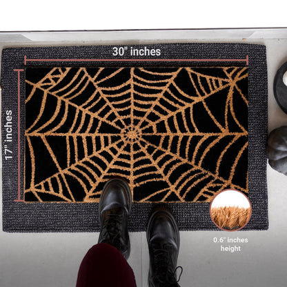 Stuck in Web Natural Coir Doormat