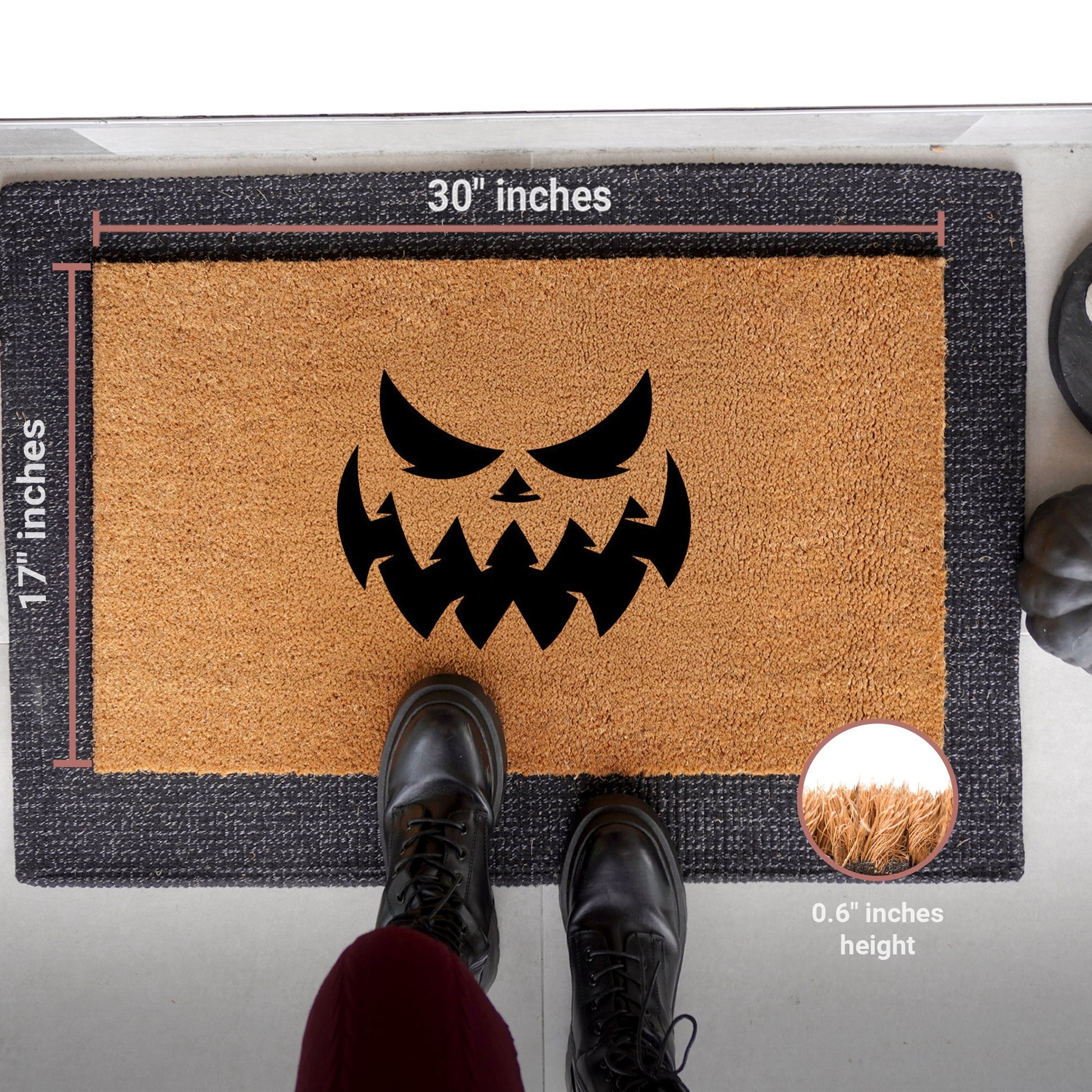 Spooked Natural Coir Doormat