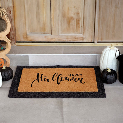 Happy Halloween Natural Coir Doormat