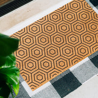 Hexa Charm Natural Coir Doormat