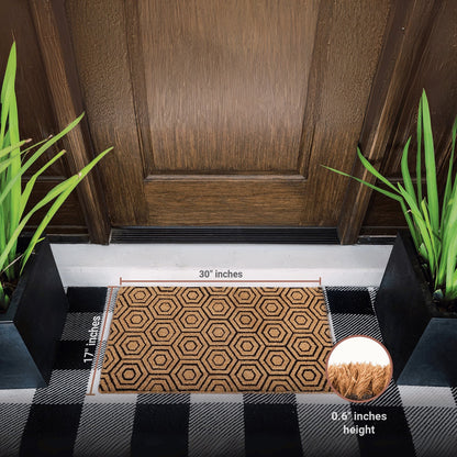 Hexa Charm Natural Coir Doormat