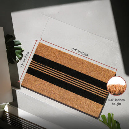 Parallel Charm Natural Coir Doormat