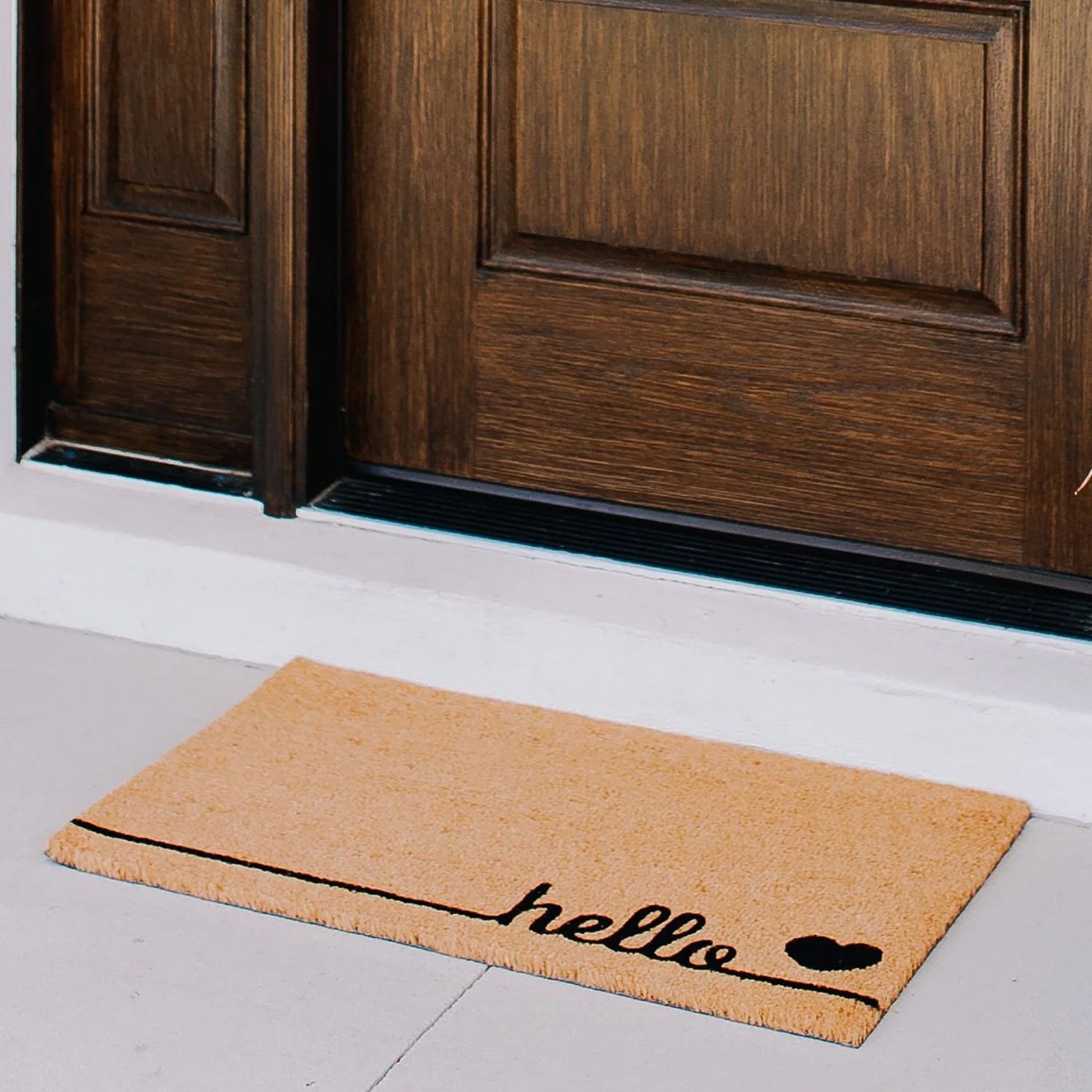 hello love Natural Coir Doormat