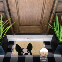 French Bulldog Natural Coir Doormat
