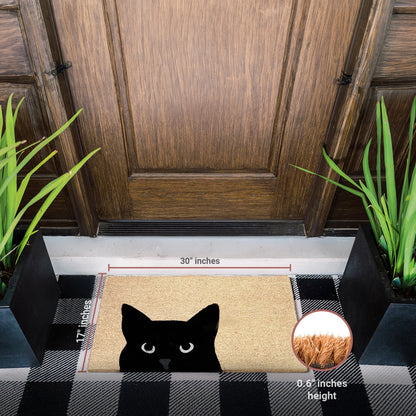 Curious Cat Natural Coir Doormat