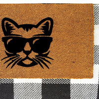 Whiskers Swag Natural Coir Doormat