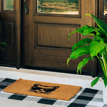 Whiskers Swag Natural Coir Doormat