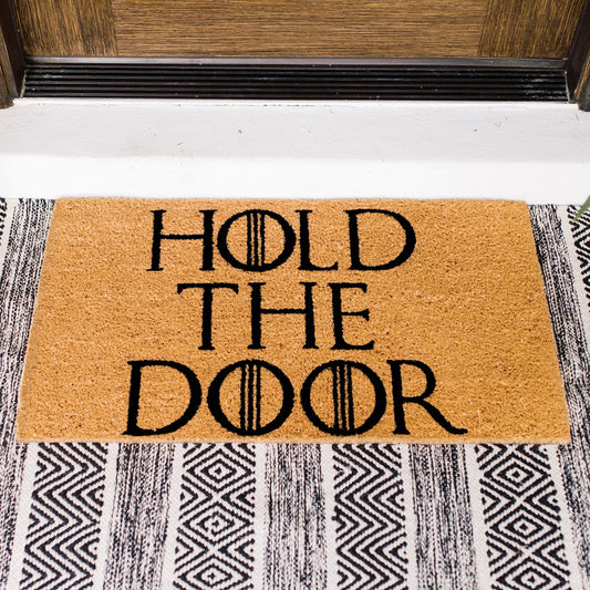 Hold the Door Natural Coir Doormat