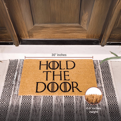 Hold the Door Natural Coir Doormat