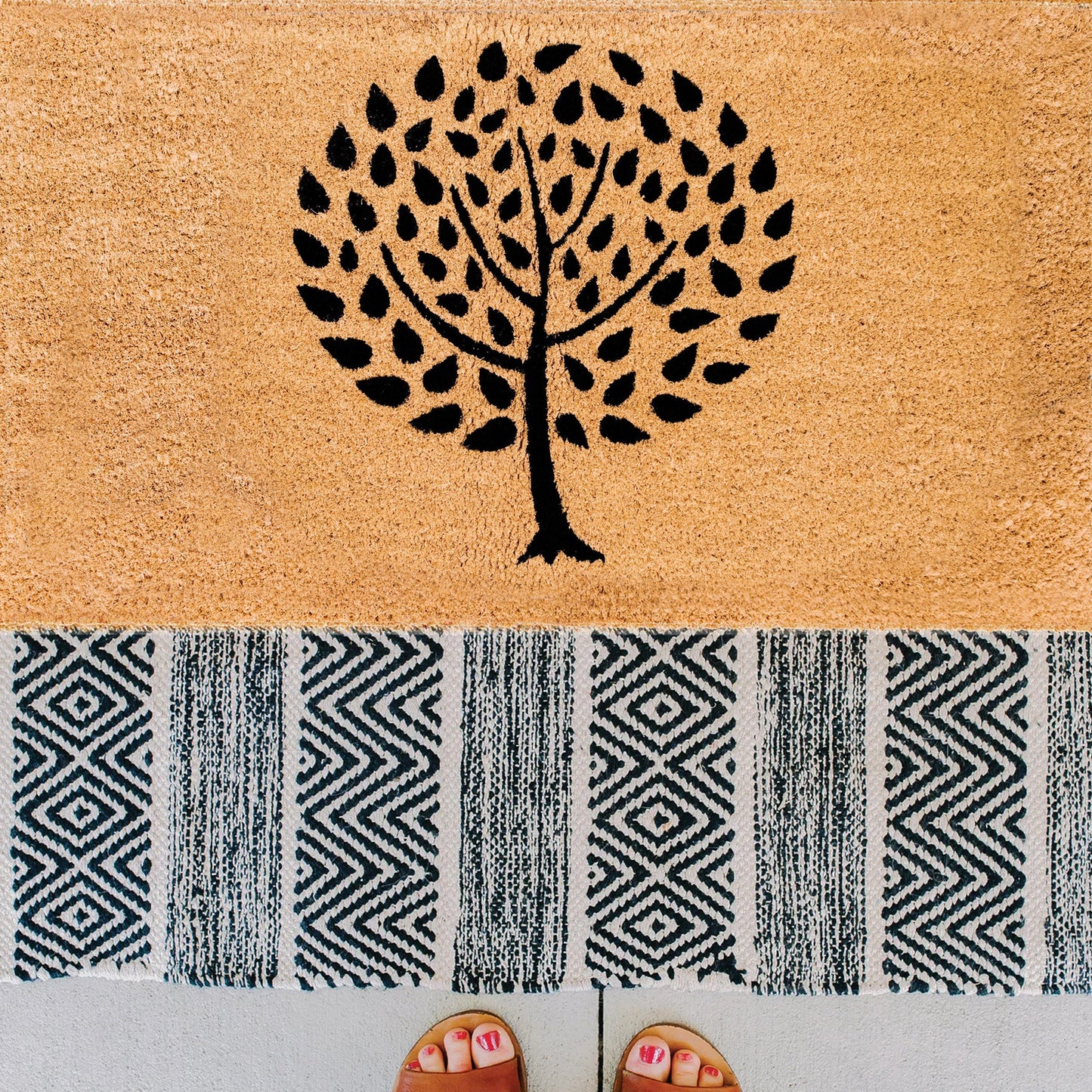 Tree of Life Natural Coir Doormat