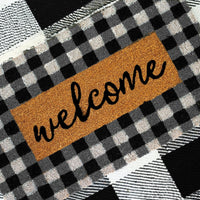 Buffalo Check Welcome Natural Coir Doormat