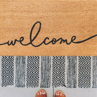 Warm Greeting Natural Coir Doormat - 17x30