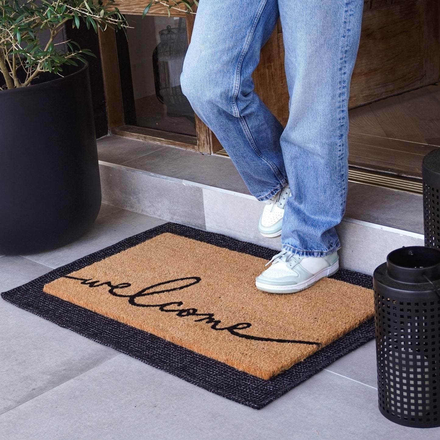 Warm Greeting Natural Coir Doormat