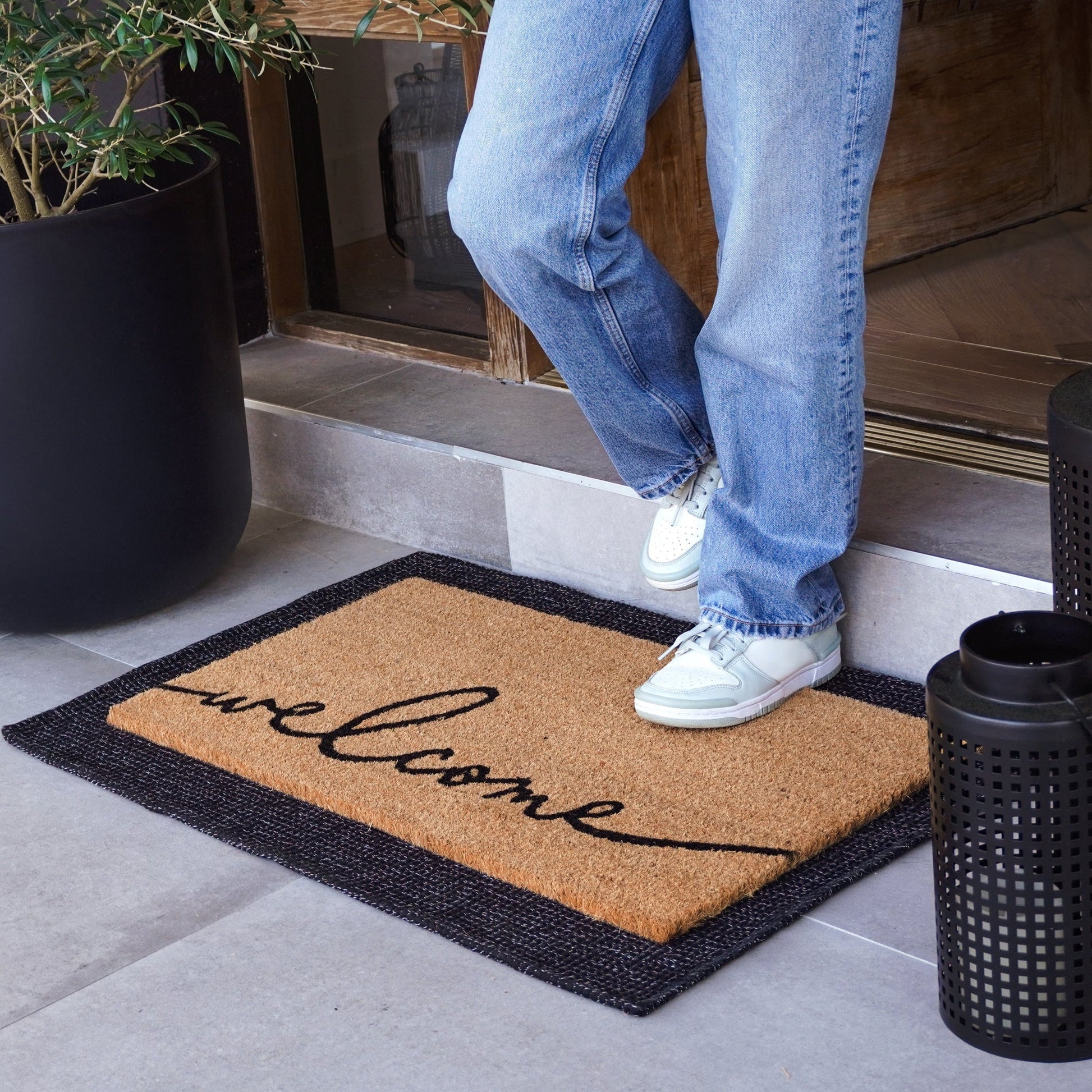 Warm Greeting Natural Coir Doormat
