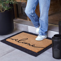Warm Greeting Natural Coir Doormat - 17x30