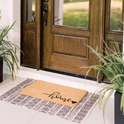 Heart and Home Natural Coir Doormat