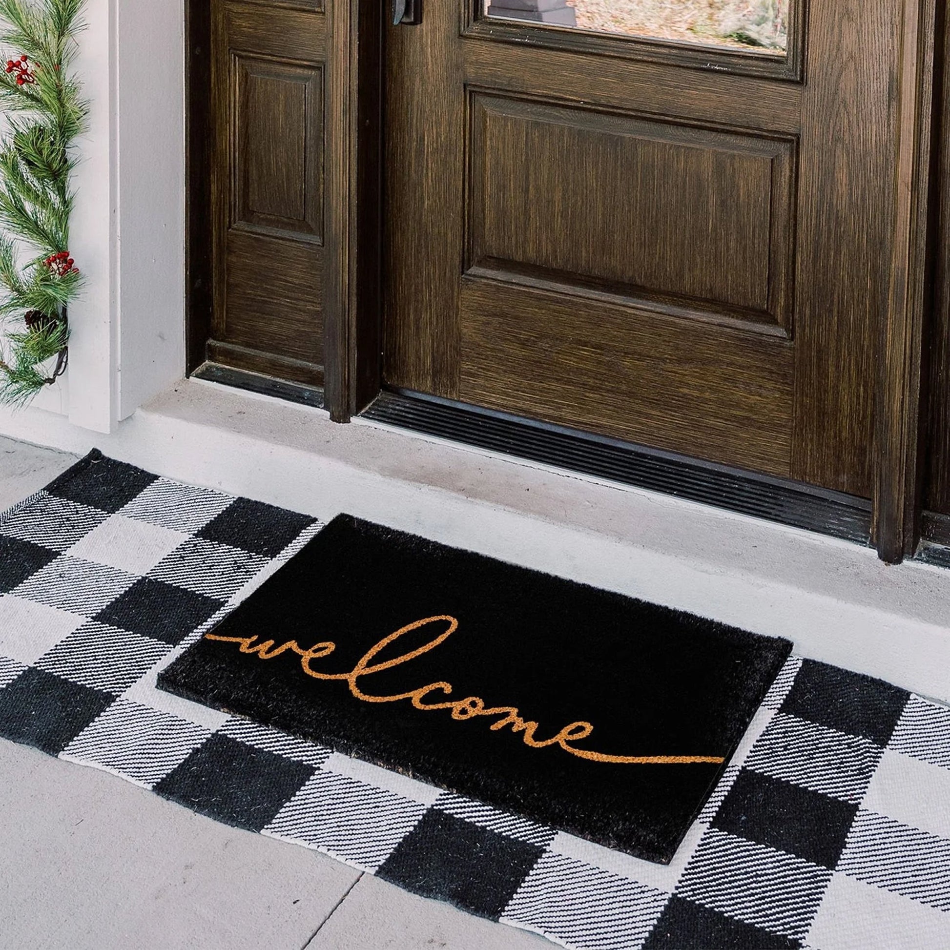 Nocturnal Greeting Natural Coir Doormat