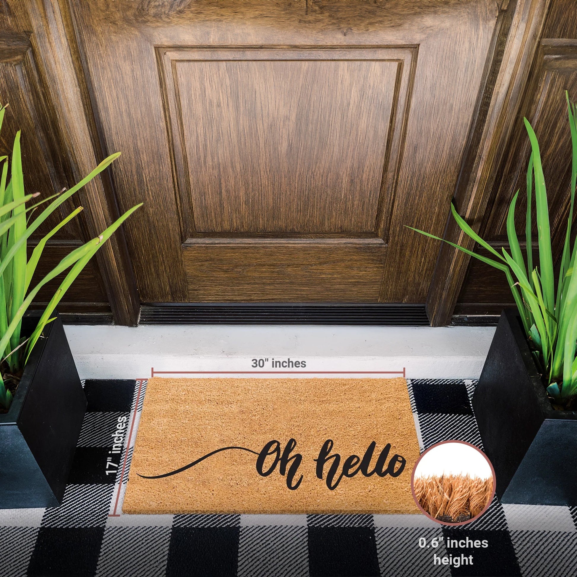 Oh hello Natural Coir Doormat