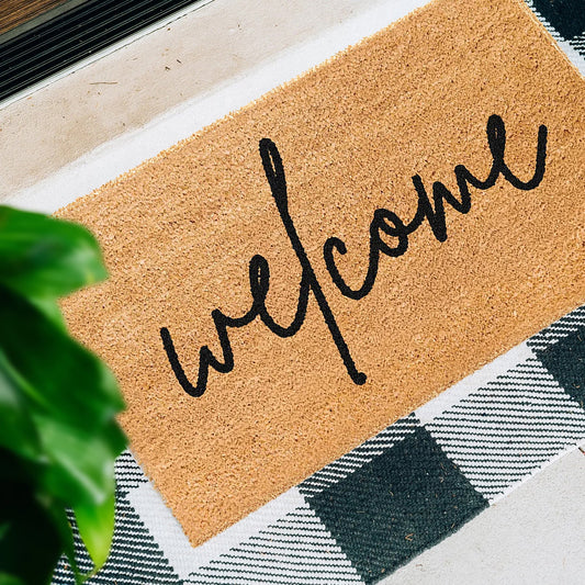 Warm Welcome Natural Coir Doormat