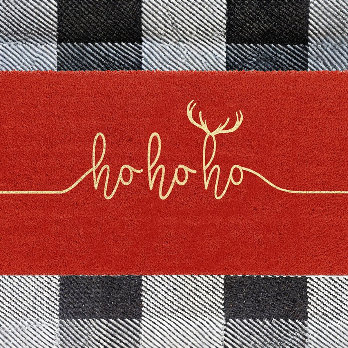 Ho Ho Ho Natural Coir Doormat