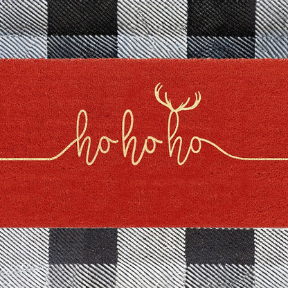 Ho Ho Ho Natural Coir Doormat