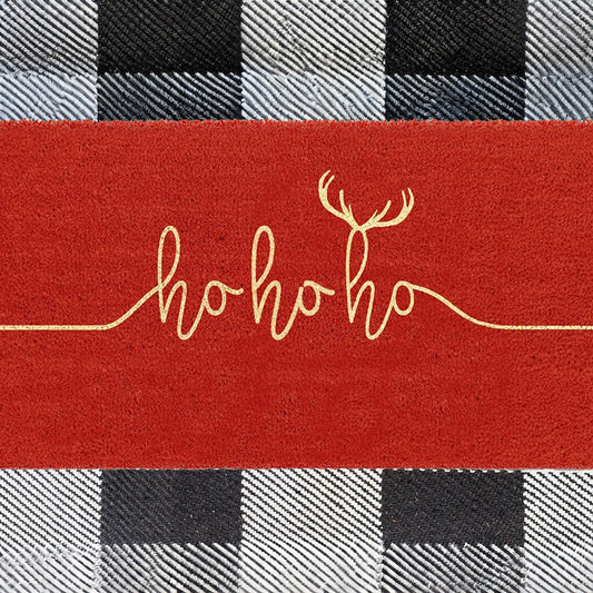 Ho Ho Ho Natural Coir Doormat