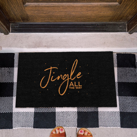 Midnight Jingle Natural Coir Doormat